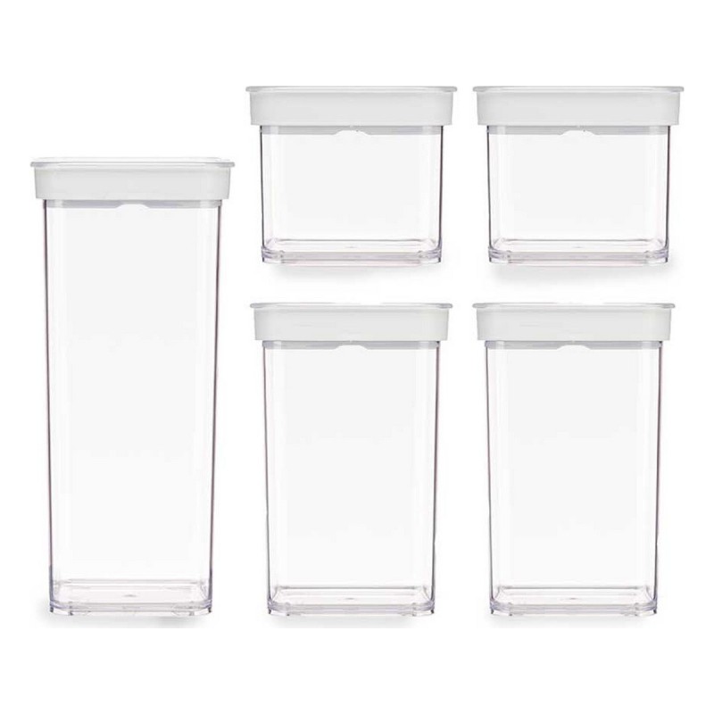 Ensemble de contenants de cuisine hermétiques empilables 5 Pièces Transparent ABS polystyrène - Acheter à 12,53 € seulement chez