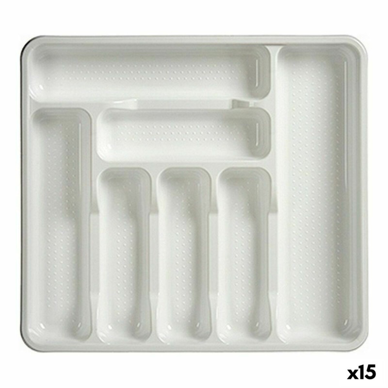 Range-couverts Blanc Plastique (39 x 4,5 x 42,5 cm) (15 Unités) - Acheter à 47,94 € seulement chez Collector's Boutique