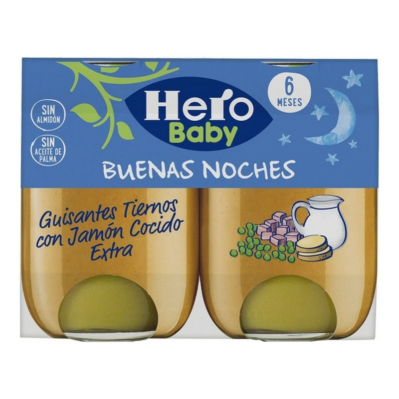 Pot pour bébé Hero Buenas Noches Jambon Pois (2 x 190 gr) - Acheter à 3,38 € seulement chez Collector's Boutique