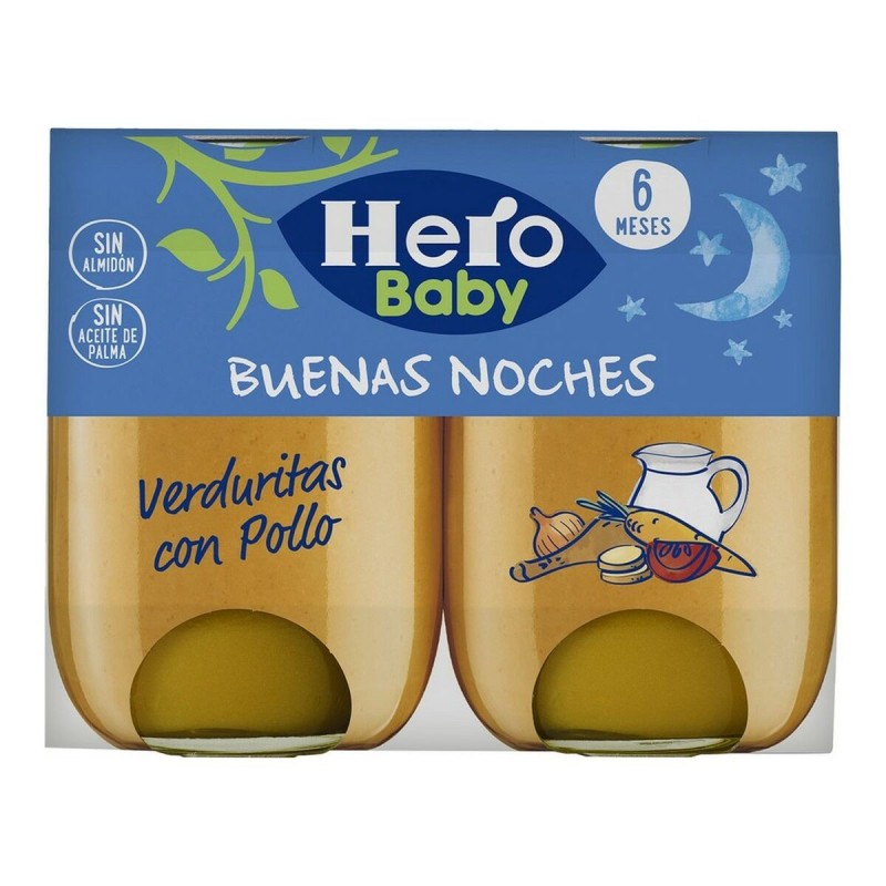 Pot pour bébé Hero Buenas Noches Verduras Pollo (2 x 190 gr) - Acheter à 3,38 € seulement chez Collector's Boutique