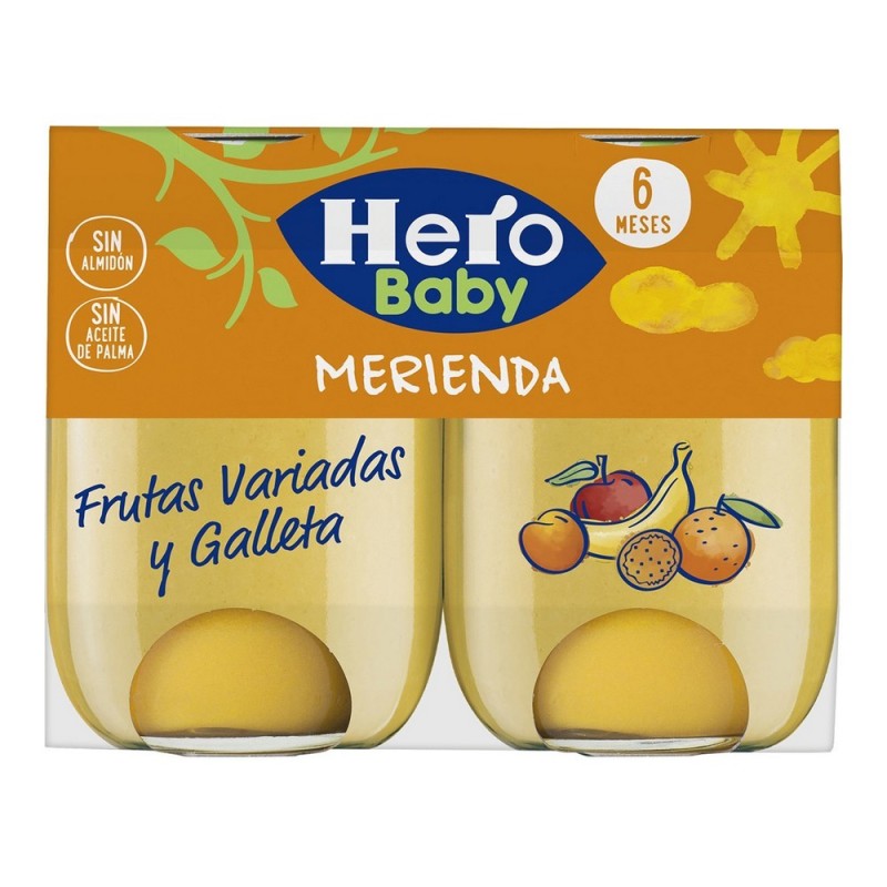 Pot pour bébé Hero Merienda Frutas Galleta (2 x 190 gr) - Acheter à 3,41 € seulement chez Collector's Boutique