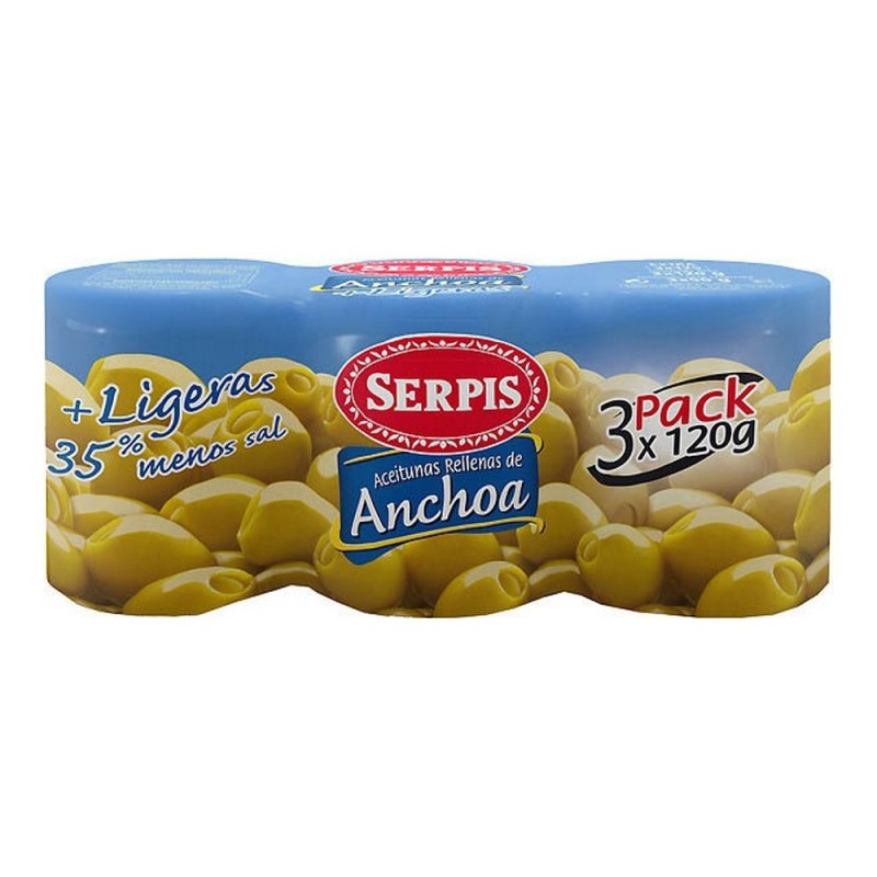 Olives Serpis Farci d'anchois (3 x 50 g) - Acheter à 3,56 € seulement chez Collector's Boutique