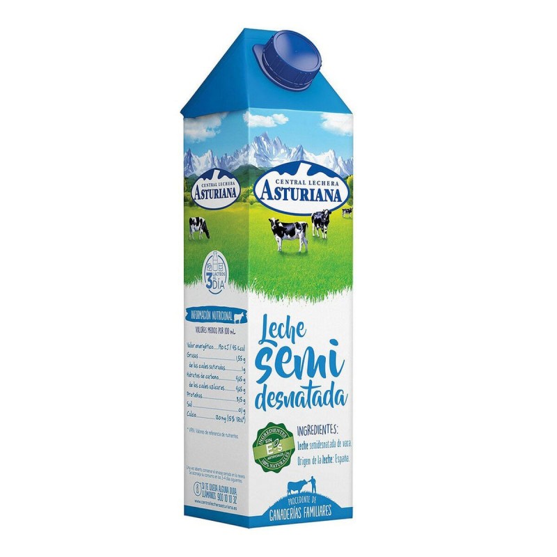 Lait demi-écrémé Central Lechera Asturiana (1 L) - Acheter à 1,69 € seulement chez Collector's Boutique