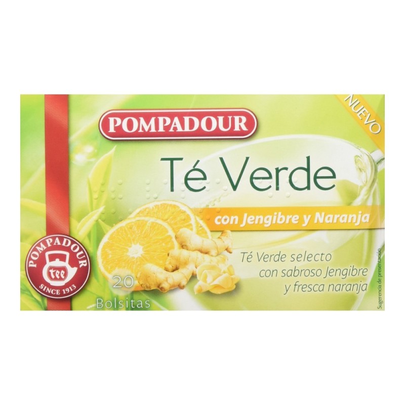 Infusion Pompadour Thé vert Gingembre Orange (20 uds) - Acheter à 2,26 € seulement chez Collector's Boutique