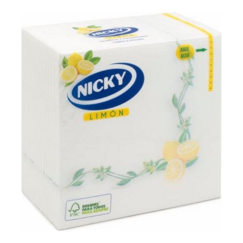 Serviette en papier Nicky Maxi Blanche Citron - Acheter à 2,26 € seulement chez Collector's Boutique