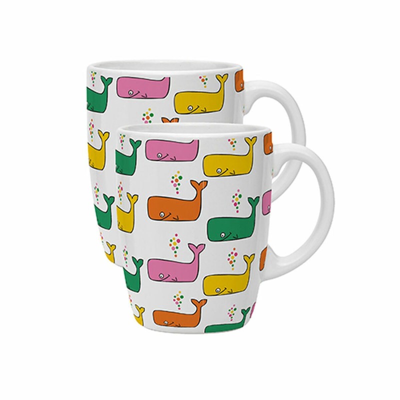 Lot de tasses Benetton Kids Grès Porcelaine Bone China 360 ml (2 uds) - Acheter à 9,47 € seulement chez Collector's Boutique