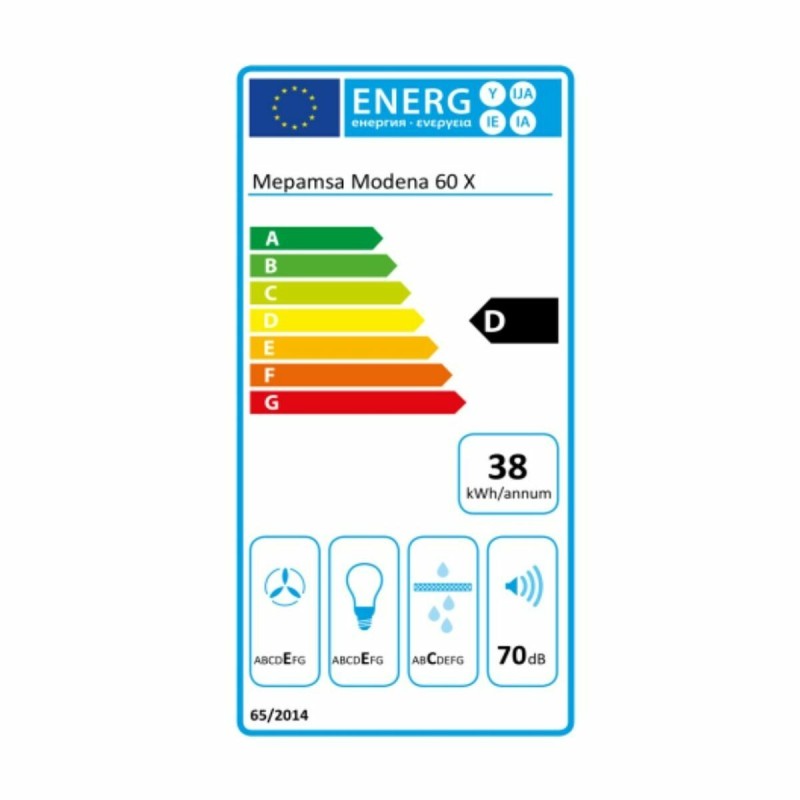 Hotte standard Mepamsa MODENA 60 V3 400 m3/h Acier inoxydable - Acheter à 138,35 € seulement chez Collector's Boutique