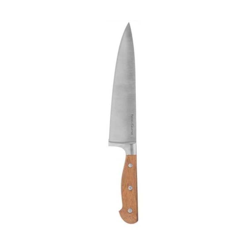 Couteau Chef Secret de Gourmet Bois Acier inoxydable Chrome (21 cm) - Acheter à 15,14 € seulement chez Collector's Boutique