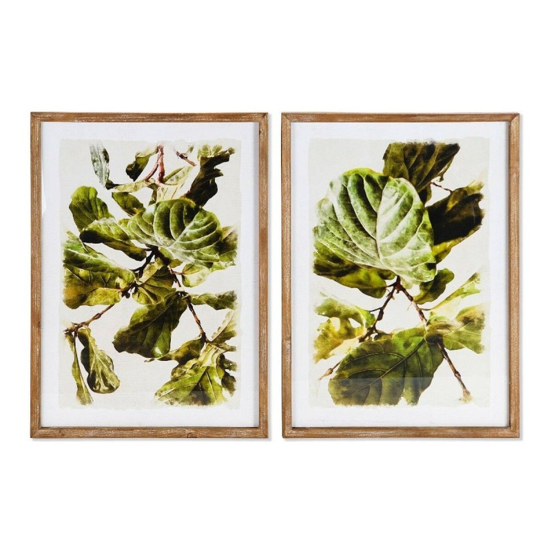 Cadre DKD Home Decor Plants Feuille d'une plante (50 x 2,5 x 70 cm) (2 Unités) - Acheter à 72,06 € seulement chez Collector's Bo