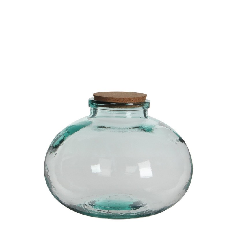 Pot en verre Mica Decorations Olly Rond Liège Bouchon Décoratif Verre (Ø 29 x 23 cm) - Acheter à 35,69 € seulement chez Collecto