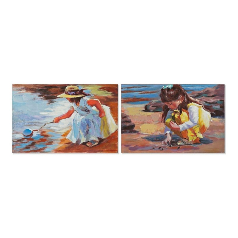 Cadre DKD Home Decor Girl Plage (90 x 2,8 x 60 cm) (2 Unités) - Acheter à 49,46 € seulement chez Collector's Boutique