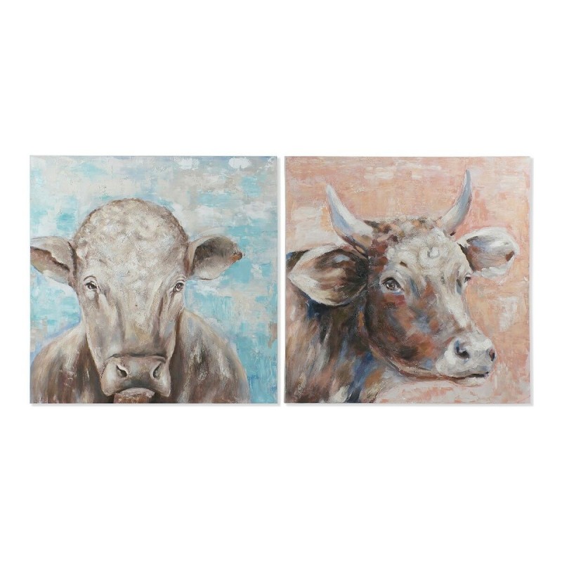 Cadre DKD Home Decor Caw Vache (100 x 3,5 x 100 cm) (2 Unités) - Acheter à 91,45 € seulement chez Collector's Boutique