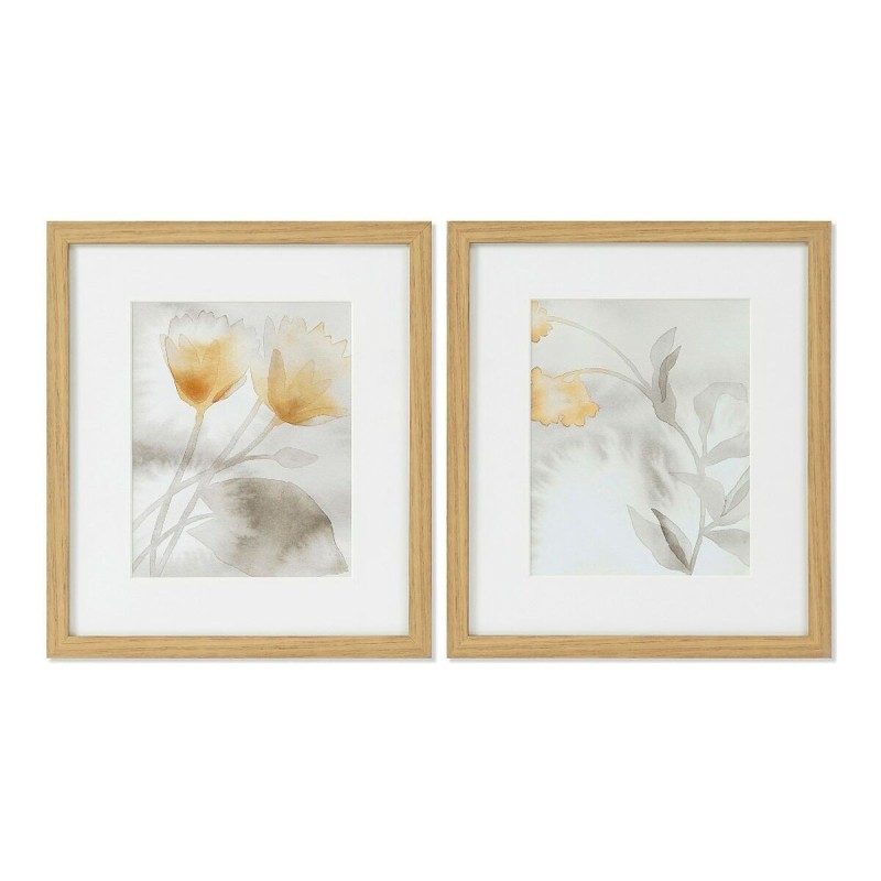 Cadre DKD Home Decor S3013510 Drawed Leaf Traditionnel Feuille d'une plante (33 x 3 x 38 cm) (2 Unités) - Acheter à 79,34 € seul