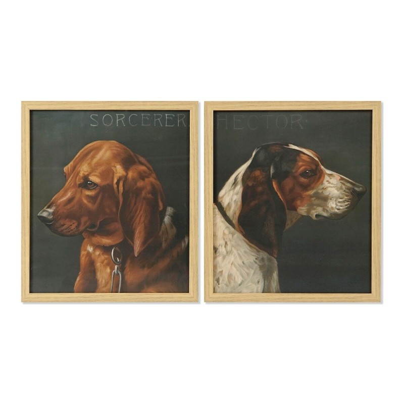 Cadre DKD Home Decor Dog Chien (38 x 3 x 43 cm) (2 Unités) - Acheter à 100,32 € seulement chez Collector's Boutique