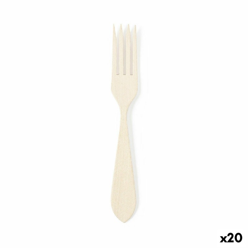 Fourchette 142668 Bois (20 Unités) - Acheter à 15,00 € seulement chez Collector's Boutique