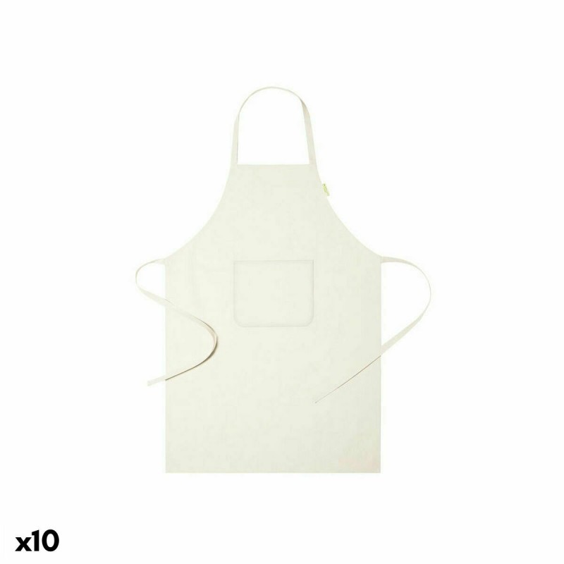 Tablier avec Poche 146425 Naturel 100 % coton (10 Unités) - Acheter à 44,83 € seulement chez Collector's Boutique