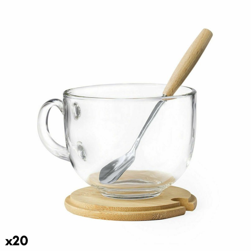 Tasse avec sous-tasse 141216 Bambou (420 ml) (20 Unités) - Acheter à 85,42 € seulement chez Collector's Boutique