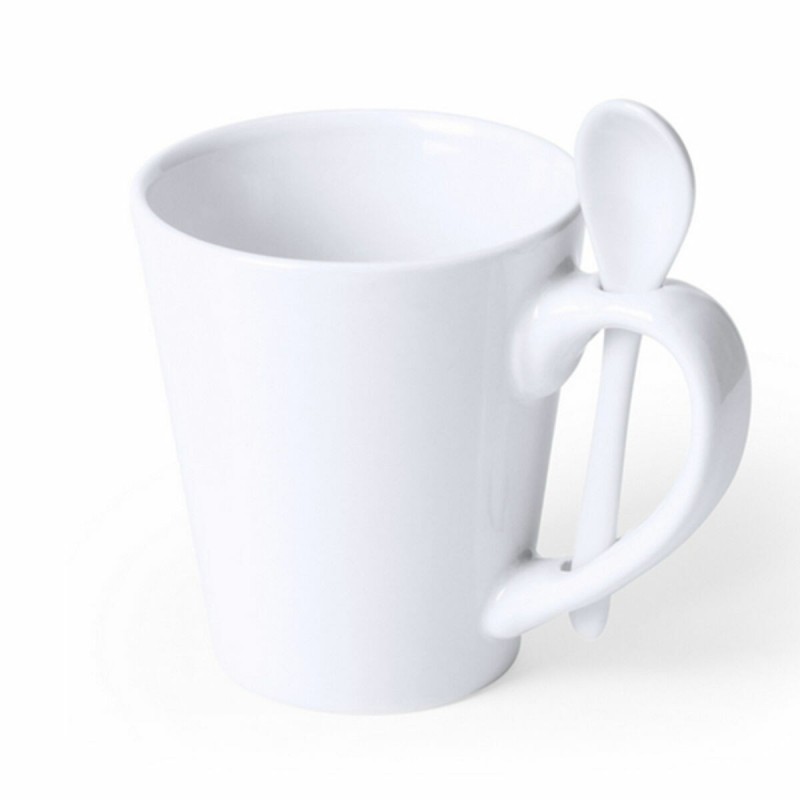 Tasse avec Cuillère Beppi 145184 Blanc (350 ml) (36 Unités) - Acheter à 100,34 € seulement chez Collector's Boutique