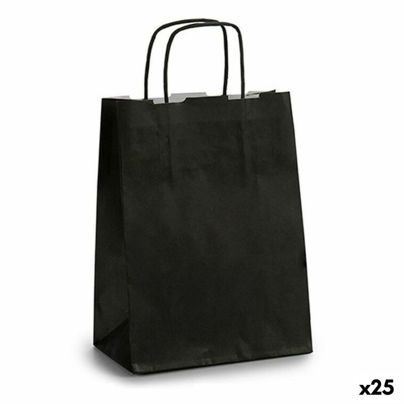 Sac en papier Noir (18 x 8 x 31 cm) (25 Unités) - Acheter à 10,88 € seulement chez Collector's Boutique