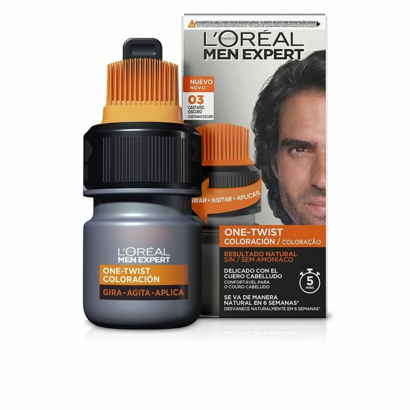 Couleur Semi-permanente L'Oreal Make Up Men Expert One-Twist 3 Brunette (50 ml) - Acheter à 9,06 € seulement chez Collector's Bo