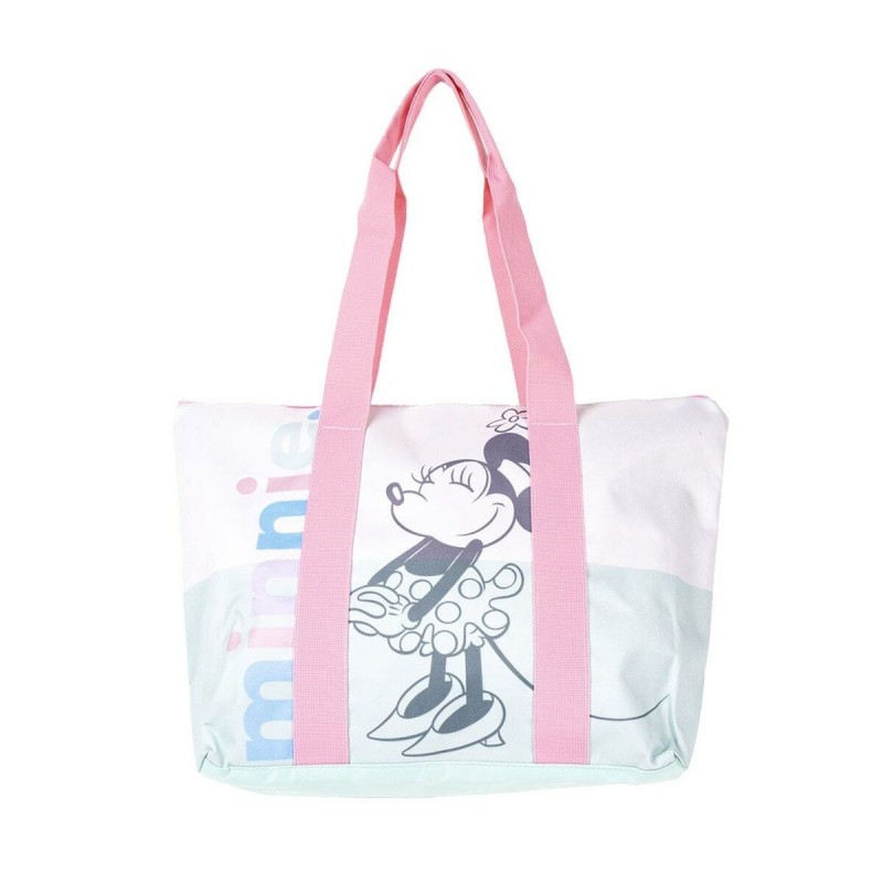 Sac de plage Minnie Mouse Rose Vert (47 x 33 x 15 cm) - Acheter à 14,47 € seulement chez Collector's Boutique