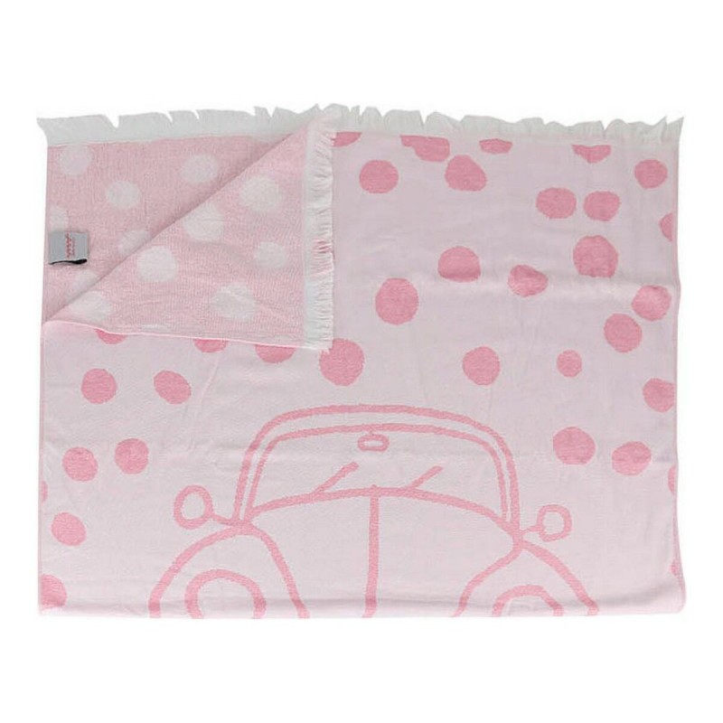 Serviette Paréo Cállate la Boca Voiture Blanc/Rose (90 x 170 cm) - Acheter à 8,84 € seulement chez Collector's Boutique