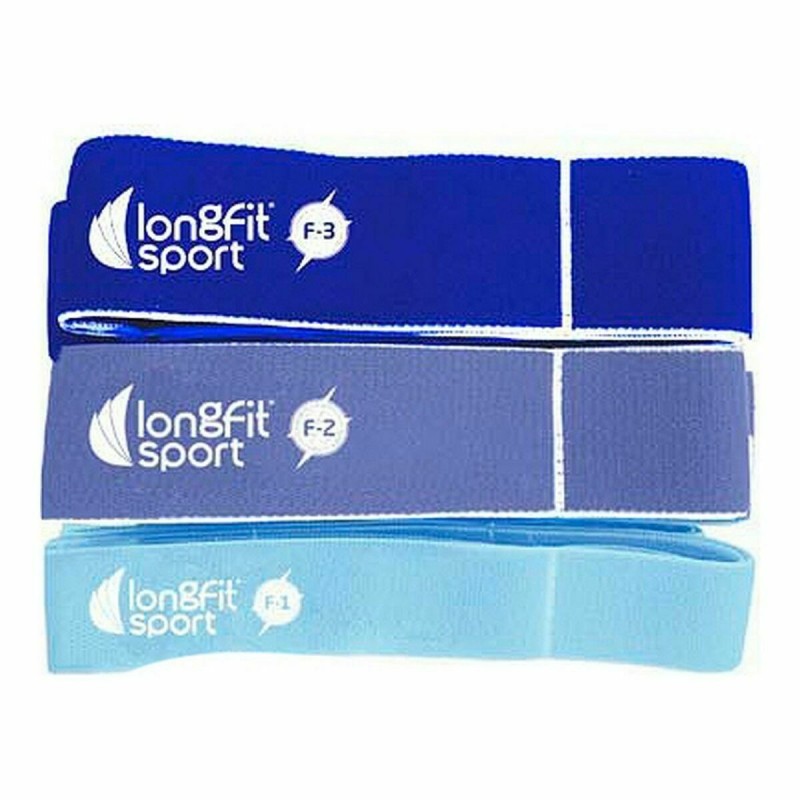 Bandes de résistance élastiques LongFit Sport Bleu (3 Unités) - Acheter à 6,23 € seulement chez Collector's Boutique