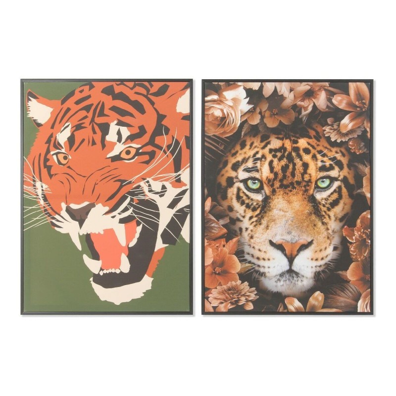 Cadre DKD Home Decor S3013690 Toile Tigre Moderne (52 x 2,7 x 72 cm) (2 Unités) - Acheter à 50,05 € seulement chez Collector's B