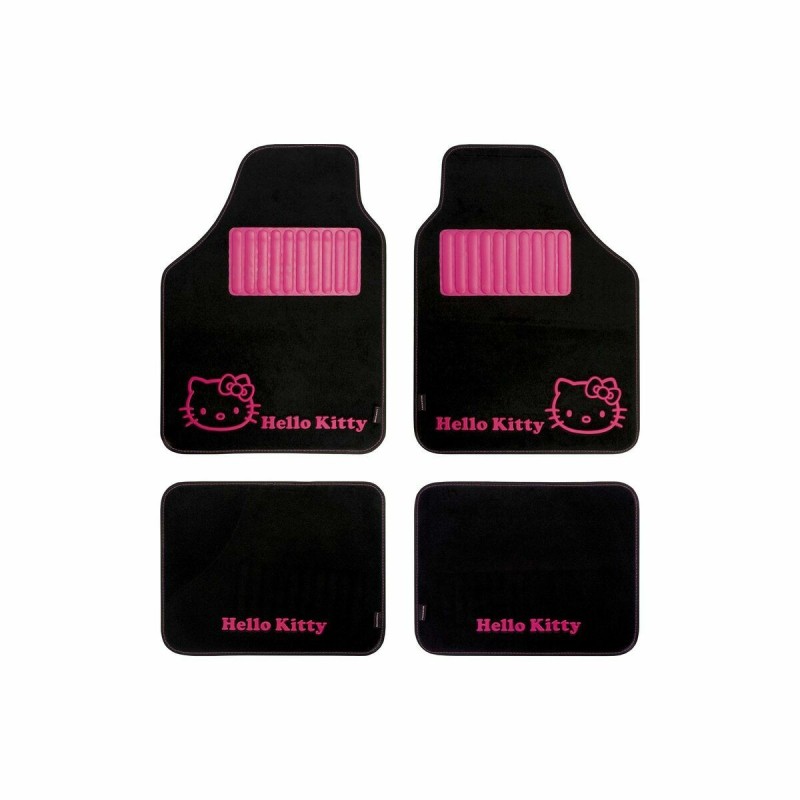 Set de tapis de voitures Hello Kitty KIT3013 Universel Noir Rose (4 pcs) - Acheter à 29,58 € seulement chez Collector's Boutique