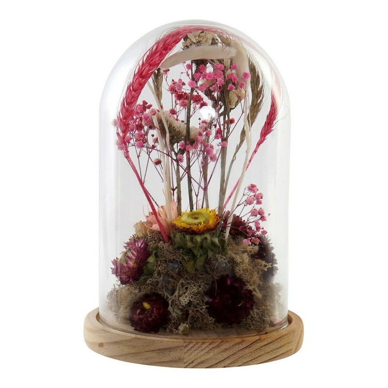 Figurine Décorative DKD Home Decor Verre Fleurs Bois MDF (17 x 17 x 26 cm) - Acheter à 40,73 € seulement chez Collector's Boutiq