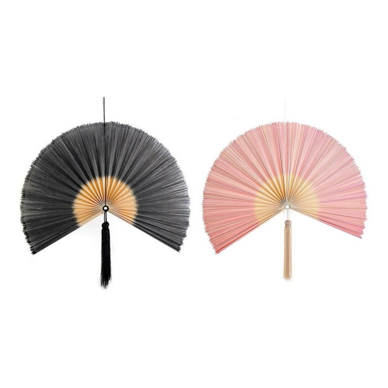 Figurine Décorative DKD Home Decor Éventail Polyester Bambou (2 pcs) (90 x 4 x 90 cm) - Acheter à 64,13 € seulement chez Collect