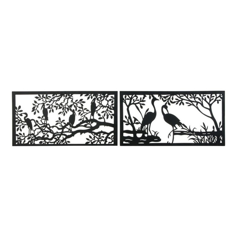 Figurine Décorative DKD Home Decor Oiseaux Métal (2 pcs) (96 x 1 x 50 cm) - Acheter à 77,30 € seulement chez Collector's Boutiqu