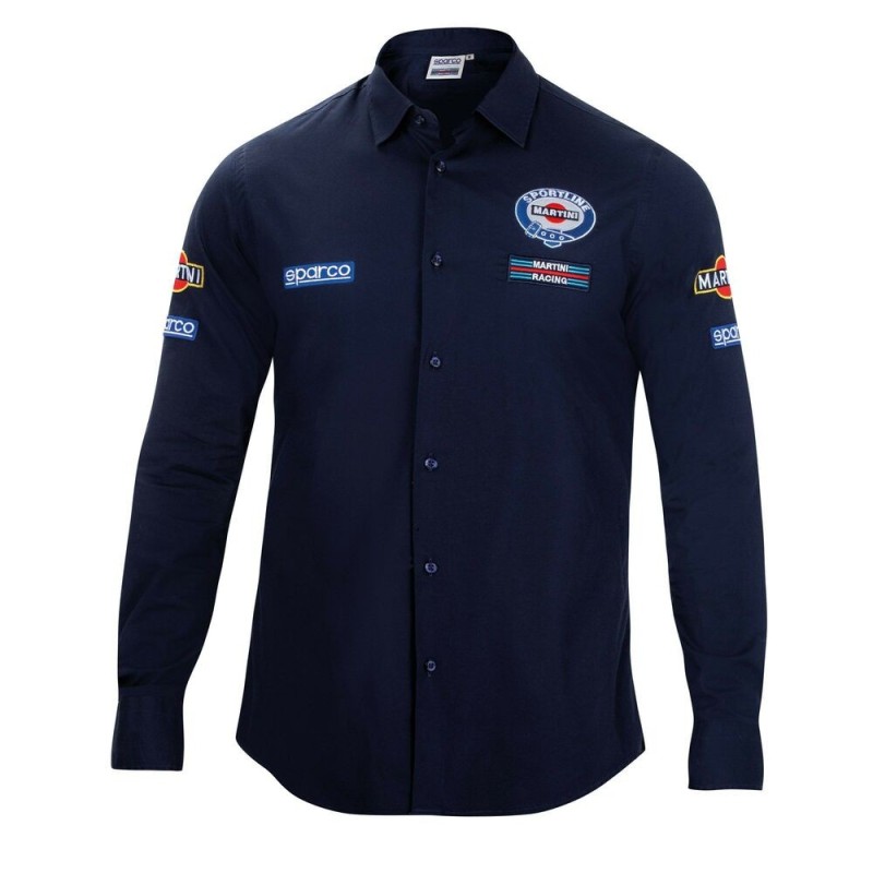 Chemise à manches longues homme Sparco Martini Racing Bleu (Taille S) - Acheter à 95,34 € seulement chez Collector's Boutique