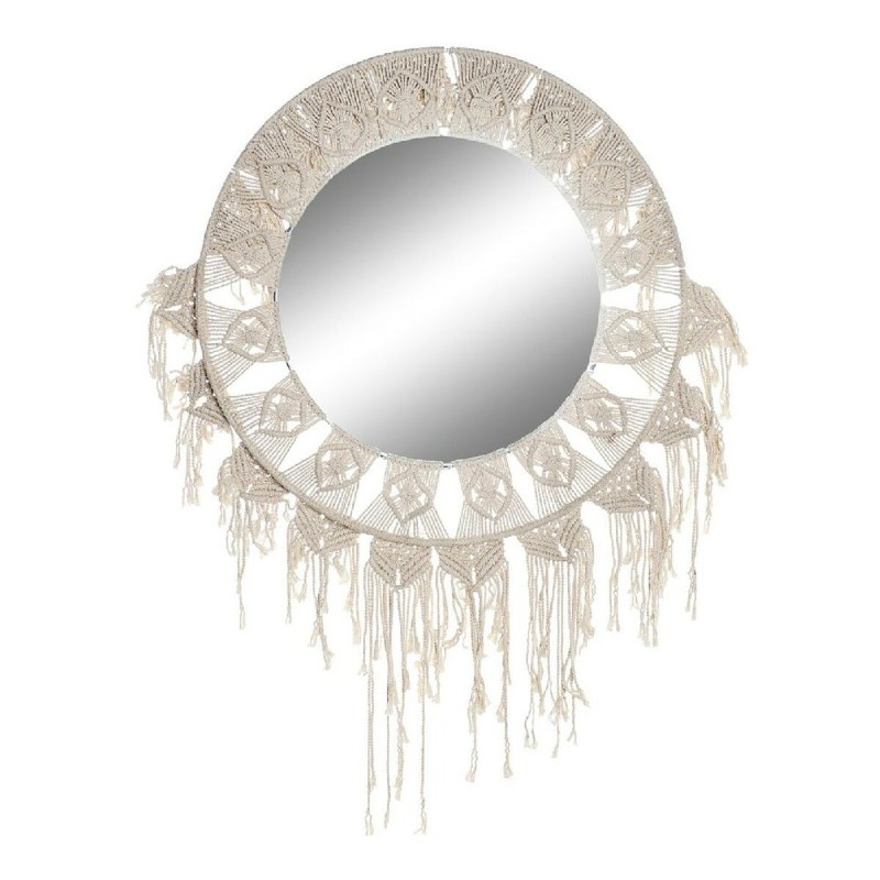 Miroir mural DKD Home Decor Blanc Coton (75 x 2 x 75 cm) - Acheter à 125,45 € seulement chez Collector's Boutique