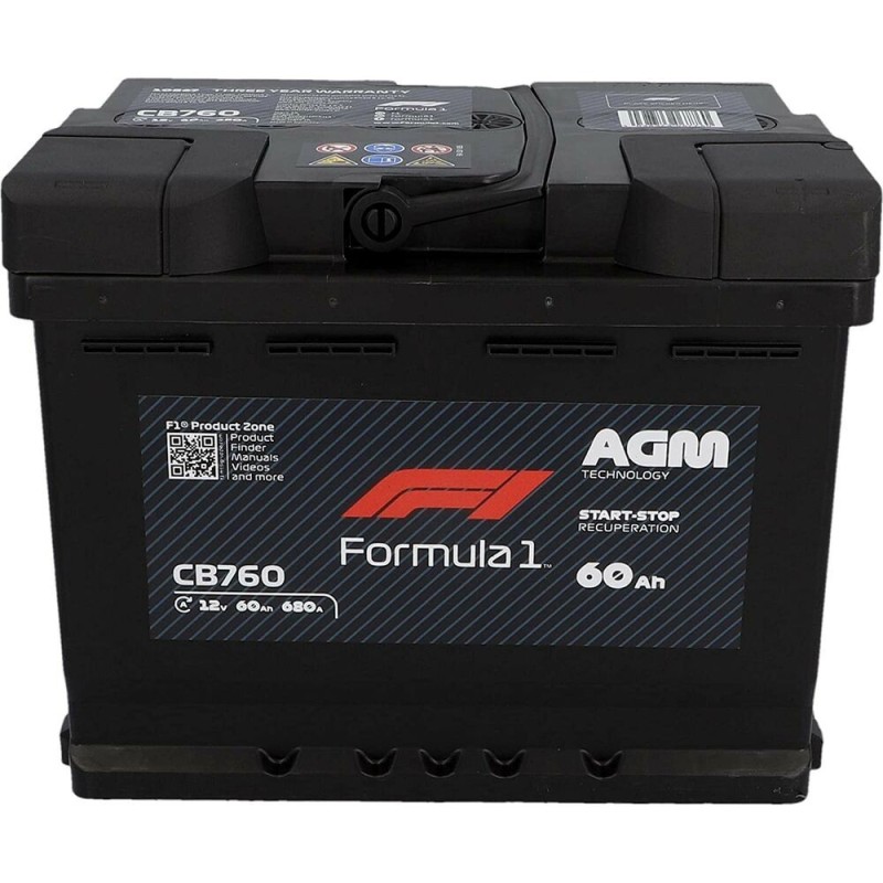 Batterie de voiture FORMULA 1 F110867 12 V 60 Ah 680 A - Acheter à 123,68 € seulement chez Collector's Boutique