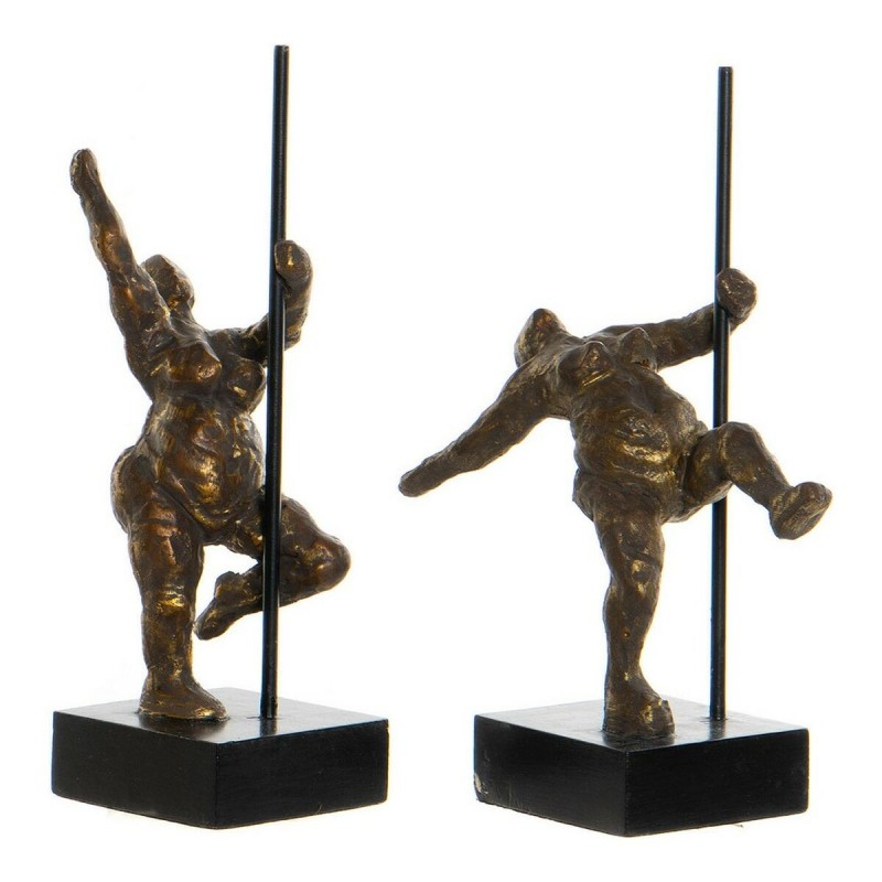 Figurine Décorative DKD Home Decor Aluminium Bois de manguier (2 pcs) (20 x 10 x 31 cm) (12 x 10 x 29,5 cm) - Acheter à 46,22 € 