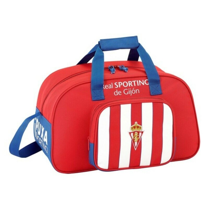 Sac de sport Real Sporting de Gijón Rouge Blanc (40 x 24 x 23 cm) - Acheter à 17,20 € seulement chez Collector's Boutique