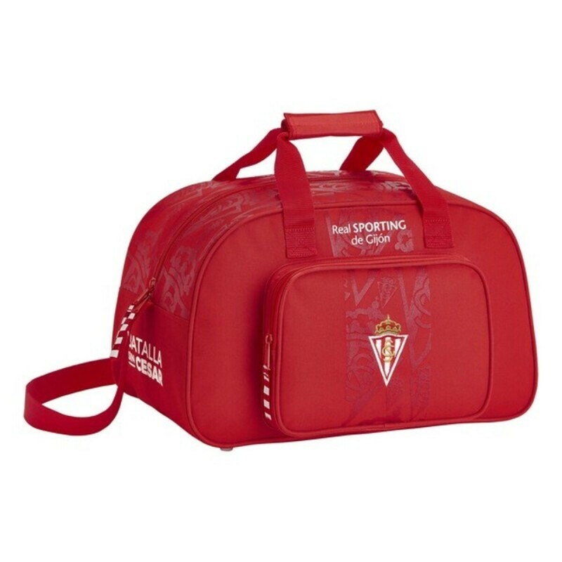 Sac de sport Real Sporting de Gijón Rouge (40 x 24 x 23 cm) - Acheter à 22,33 € seulement chez Collector's Boutique