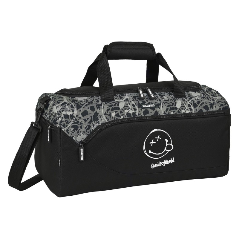 Sac de sport Smiley Urban Flow Noir (50 x 25 x 25 cm) - Acheter à 19,01 € seulement chez Collector's Boutique