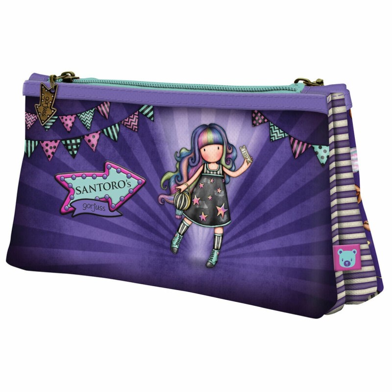 Trousse Fourre-Tout Double Gorjuss Up and away Violet (21.5 x 11,5 x 5 cm) - Acheter à 15,77 € seulement chez Collector's Boutiq