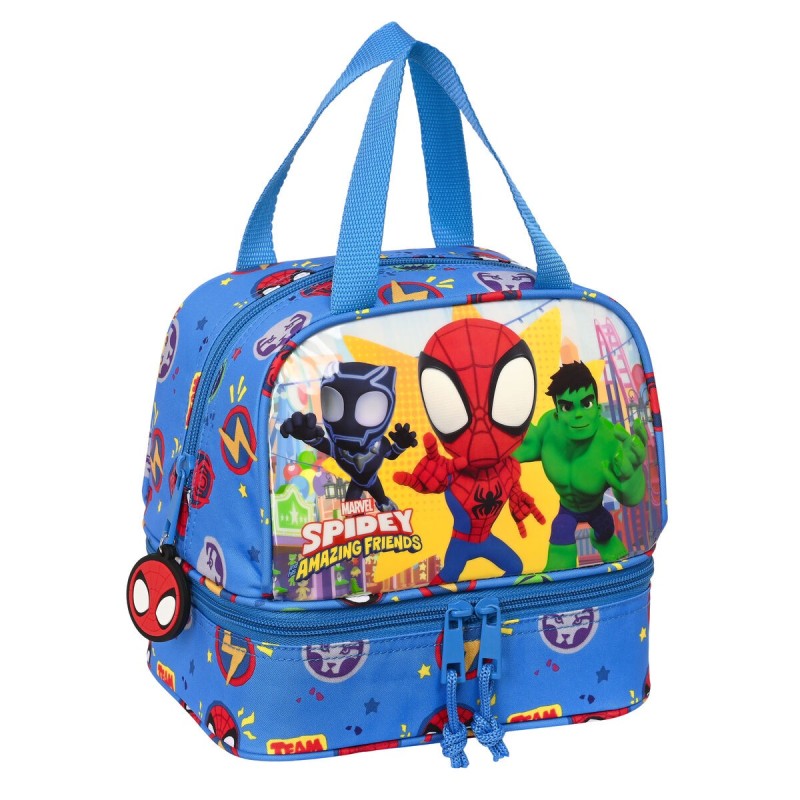 Sac à goûter Spiderman Team up Bleu 20 x 20 x 15 cm - Acheter à 20,68 € seulement chez Collector's Boutique