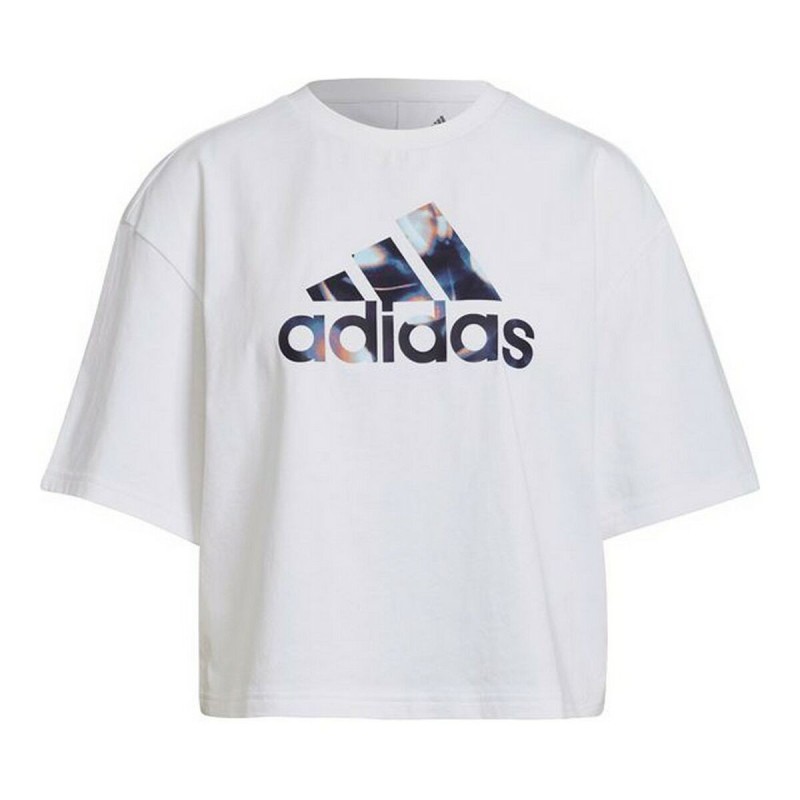 T-shirt à manches courtes femme Adidas You For You Cropped Blanc (2XS) - Acheter à 20,51 € seulement chez Collector's Boutique