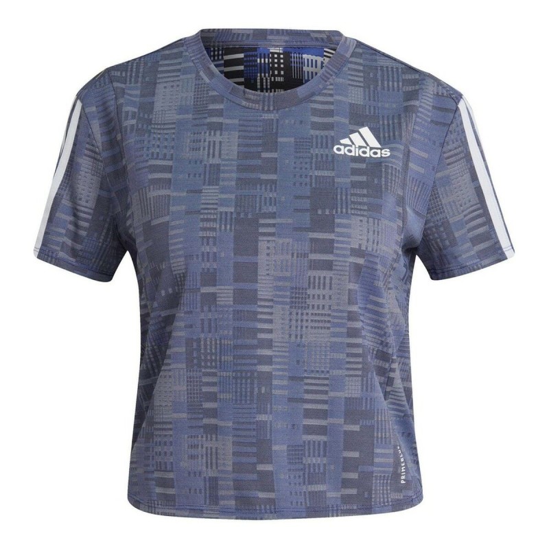 T-shirt à manches courtes femme Adidas Own The Run Bleu Acier - Acheter à 32,72 € seulement chez Collector's Boutique