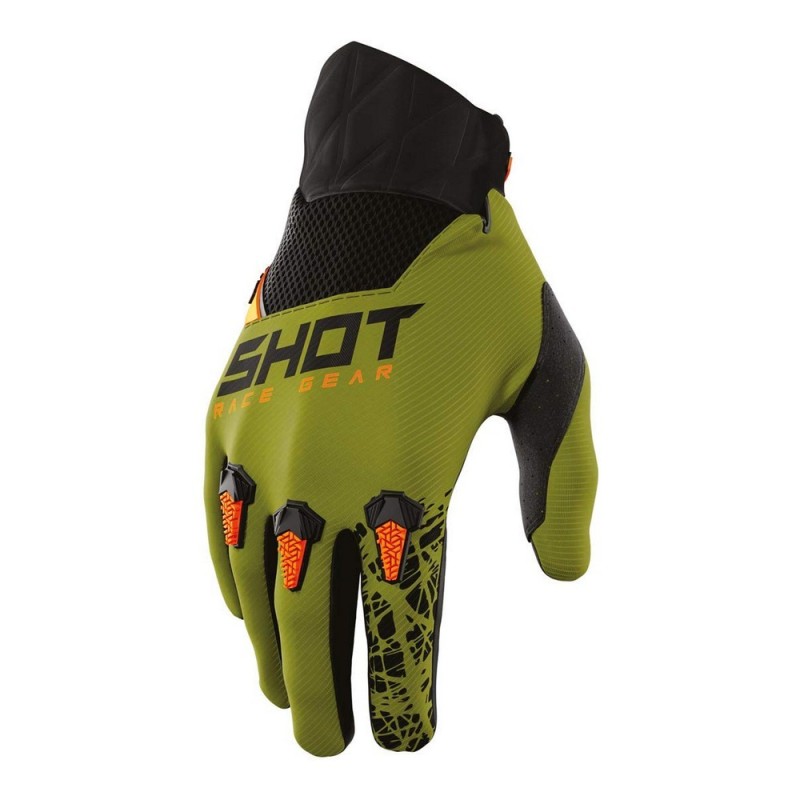 Gants de moto Cross Devo Vert militaire (Taille 8) - Acheter à 52,78 € seulement chez Collector's Boutique