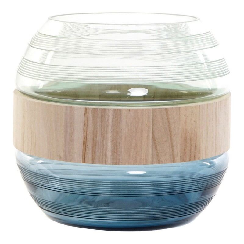 Vase DKD Home Decor Bleu Menthe Bois Verre Moderne (25 x 25 x 22 cm) - Acheter à 65,81 € seulement chez Collector's Boutique