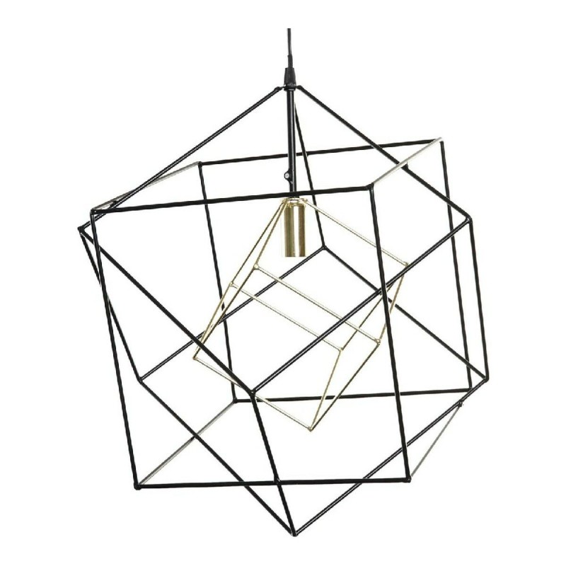 Suspension DKD Home Decor Noir Métal 25W 220 V Doré (52 x 52 x 53 cm) - Acheter à 66,68 € seulement chez Collector's Boutique