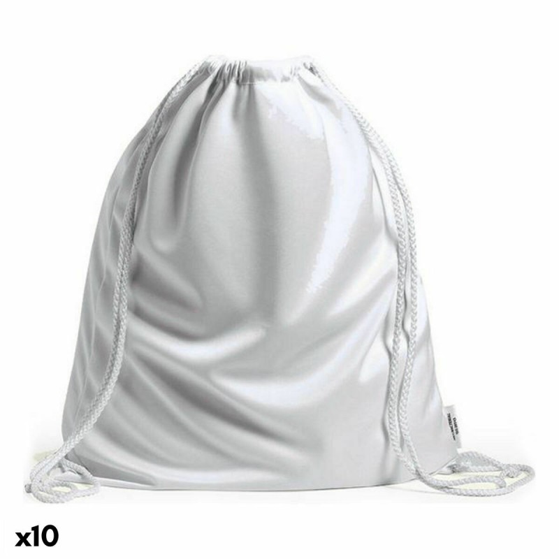 Sac à dos serré par des ficelles 142608 Blanc (10 Unités) - Acheter à 10,81 € seulement chez Collector's Boutique