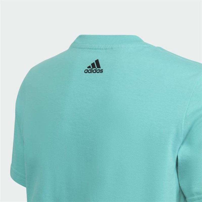 T shirt à manches courtes Enfant Adidas EssentialsAigue marine - Acheter à 16,03 € seulement chez Collector's Boutique