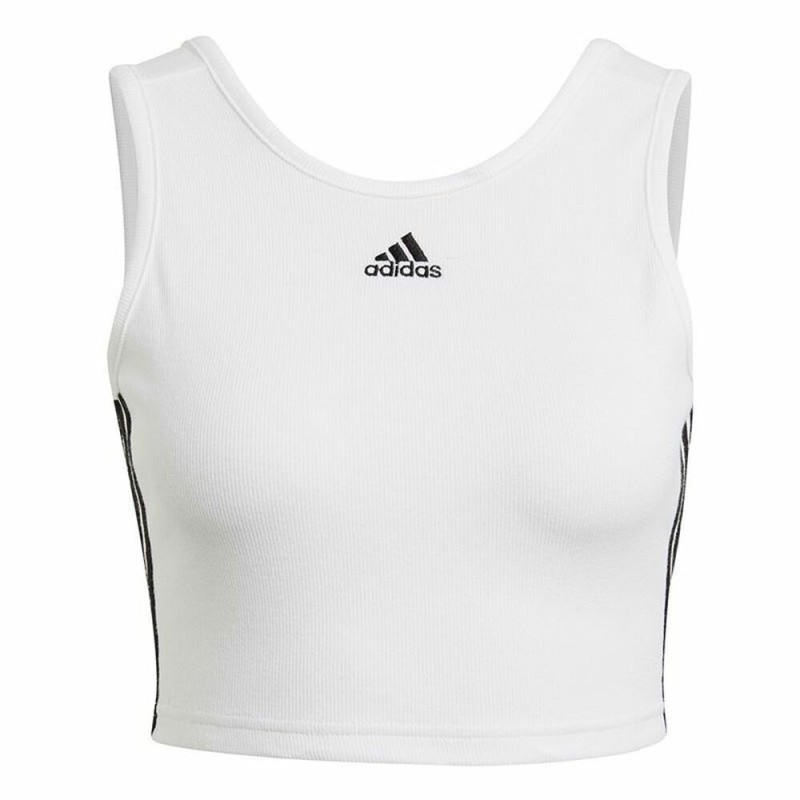 Haut de Sport pour Femme Adidas Essentials 3 Stripes Blanc - Acheter à 20,35 € seulement chez Collector's Boutique