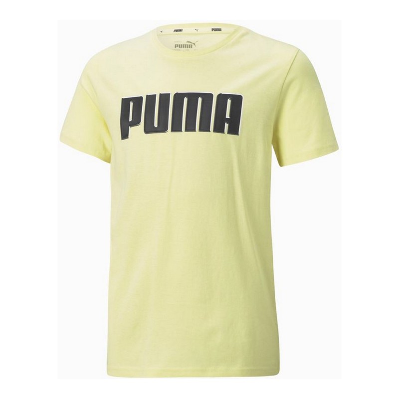 T shirt à manches courtes Enfant PumaAlpha Graphic Jaune - Acheter à 17,81 € seulement chez Collector's Boutique